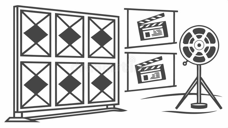 Film clapperboard pattern, cinema and movie industry background vector design Generative AI stock illustration