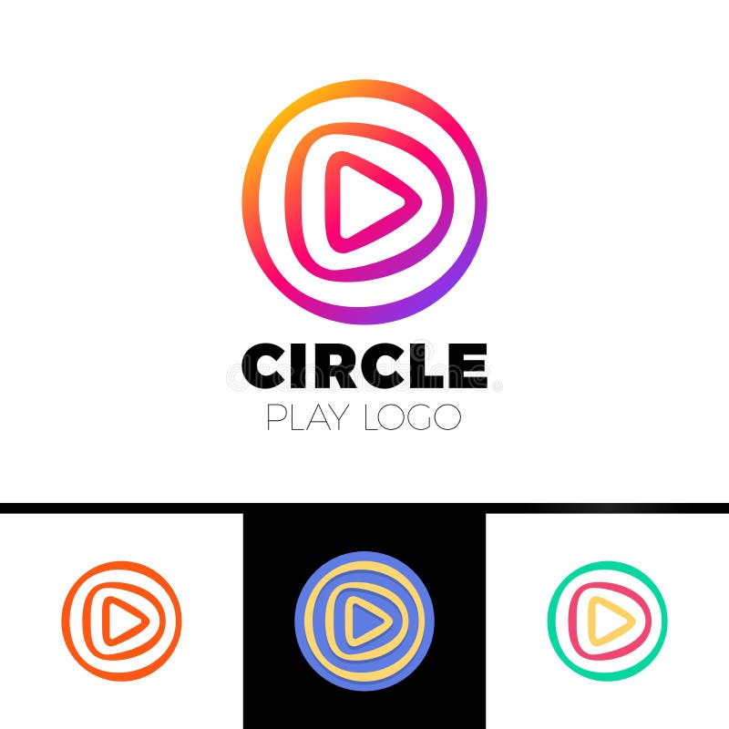 Film del gioco - illustrazione di concetto del modello di logo Applicazione dell'icona del videoproiettore o di musica Segno di m royalty illustrazione gratis