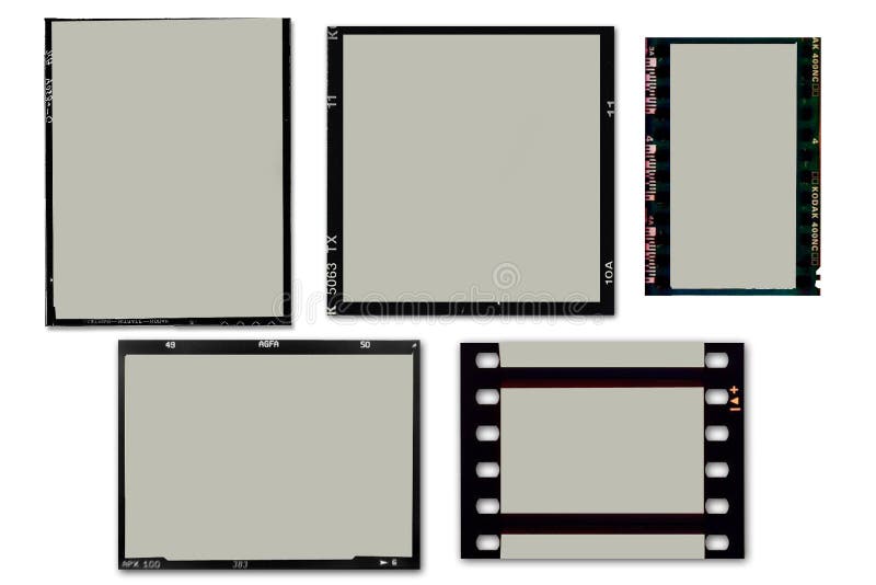 Set of film edges stock vector. Illustration of black 12308484