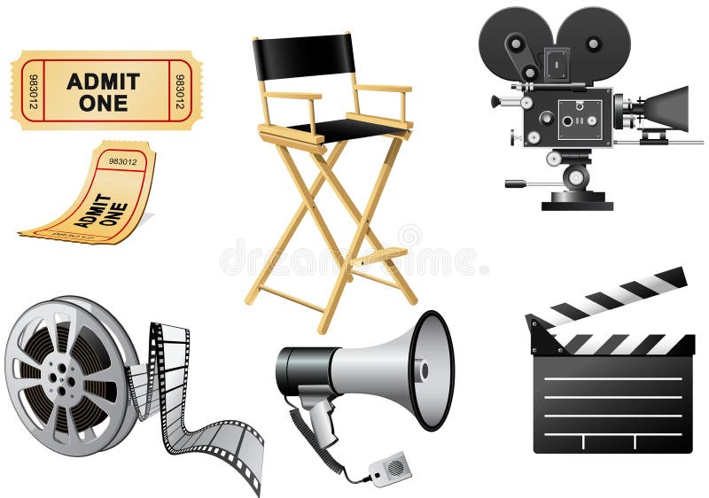 Film Industry attributes royalty free illustration