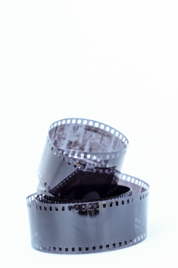 Film Negative on White Background Stock Photo Image of space