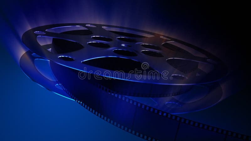 Film reel.Dark blue