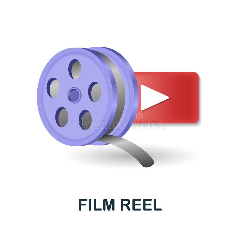 Film Reel Icon 3d Illustration from Blogger Collection Stock Vector Film Reel Icon 3d Illustration from Blogger Collection Stock Vector
