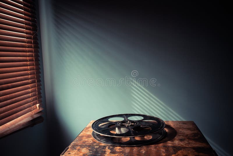 Film reel on table stock image. Image of scene, 35mm - 39485841