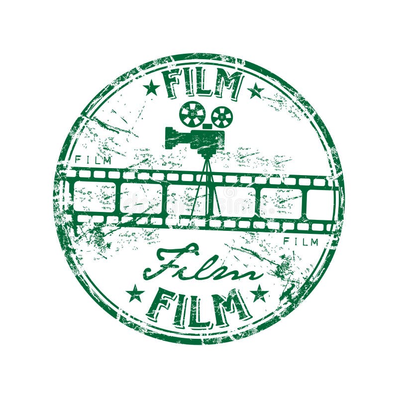 Film rubber stamp stock vector. Image of graphic, label 9398202