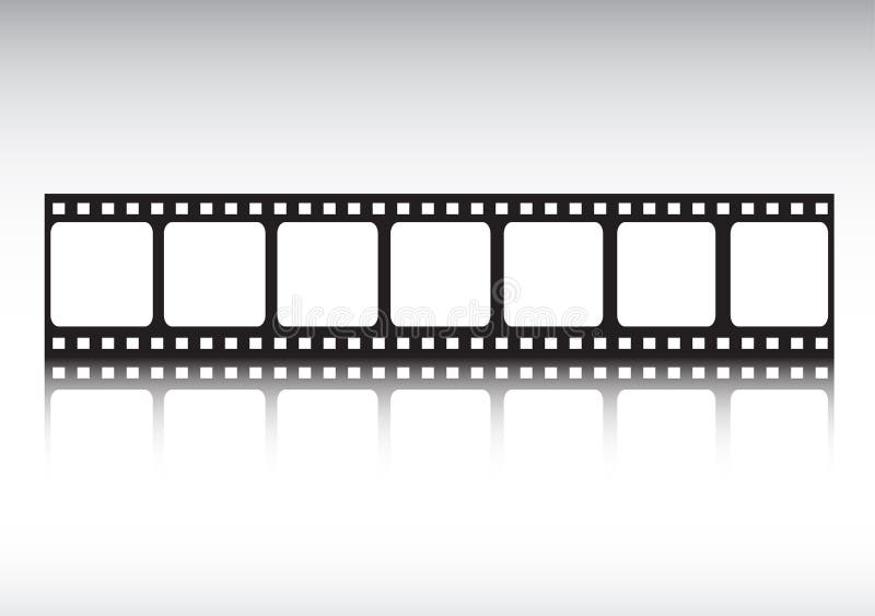 Film strip reflected stock vector. Illustration of media - 9251997