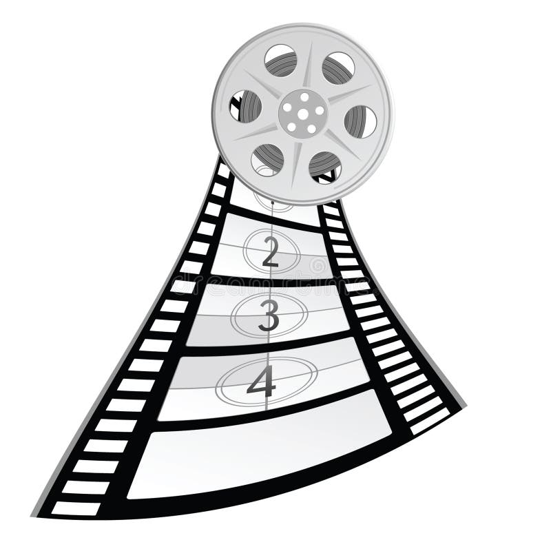 Video Film Tape on Disc Vector Illustration Stock Vector Illustration