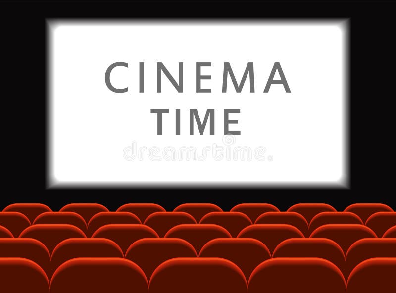 Filmbio Biokorridor med platser Premiäraffischdesign med den vita skärmen Det kan vara nödvändigt för kapacitet av designarbete stock illustrationer Filmbio Biokorridor med platser Premiäraffischdesign med den vita skärmen Det kan vara nödvändigt för kapacitet av designarbete stock illustrationer