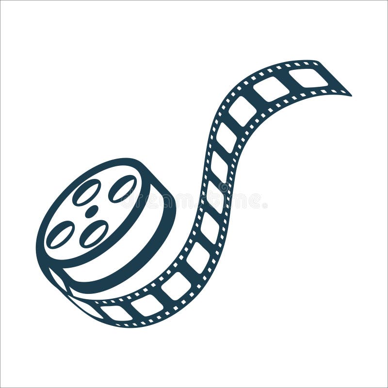 Filmfestival Venedig Vereinfachtes Filmrollen mit einem einzigen Streifen in mattschwarz lizenzfreie abbildung