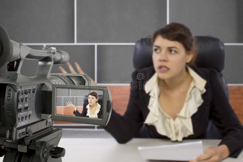 news reporter and her cameraman news reporter and her cameraman