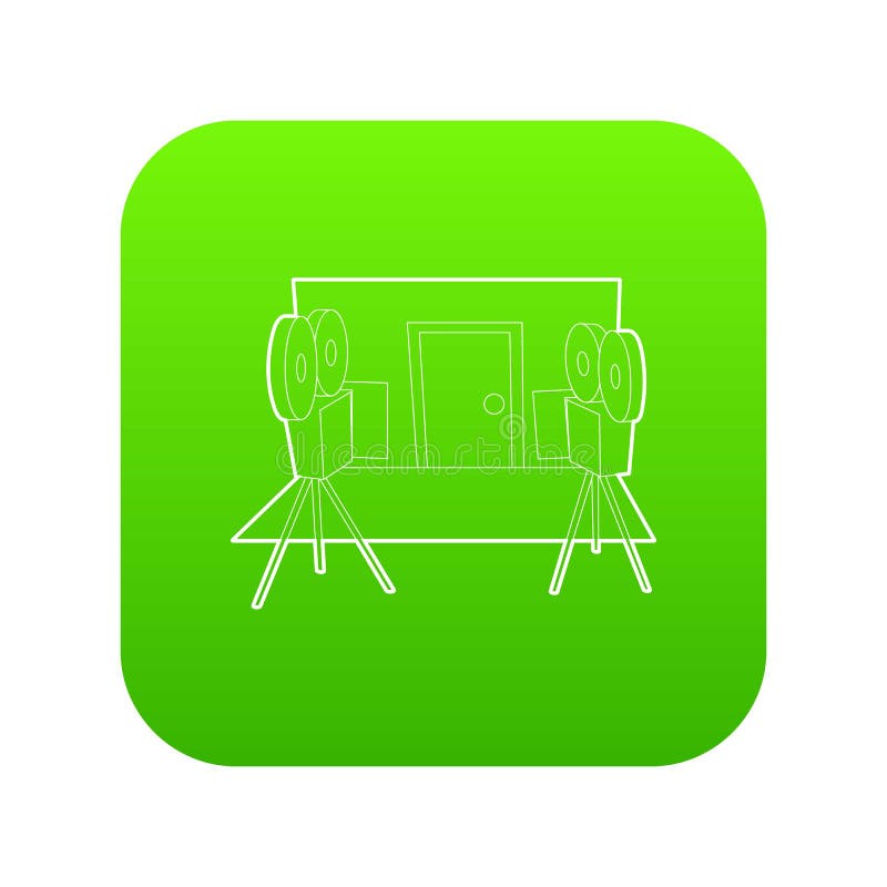 Filming icon green vector stock vector. Illustration of vector 139769662