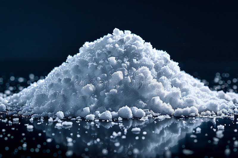 Filo di neve isolato sullo sfondo nero in uno stile semplice. royalty illustrazione gratis