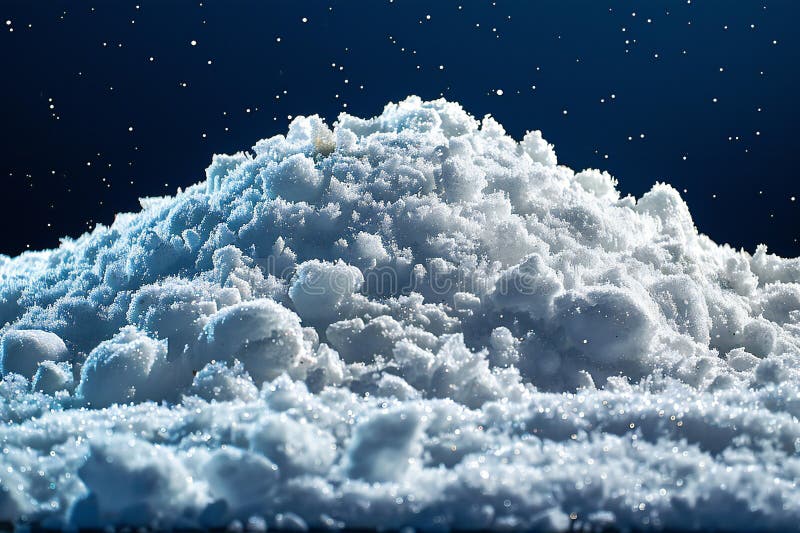 Filo di neve isolato sullo sfondo nero in uno stile semplice. illustrazione vettoriale