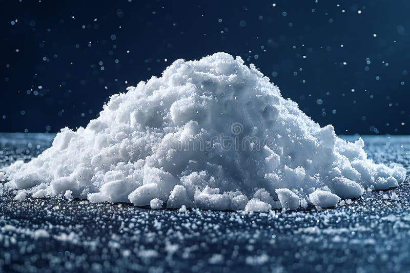 Filo di neve isolato sullo sfondo nero in uno stile semplice. royalty illustrazione gratis