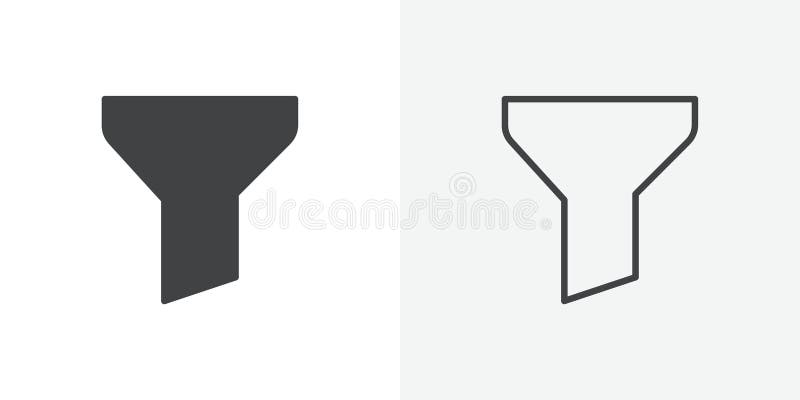 Filter icon flat and simple set design vector illustration
