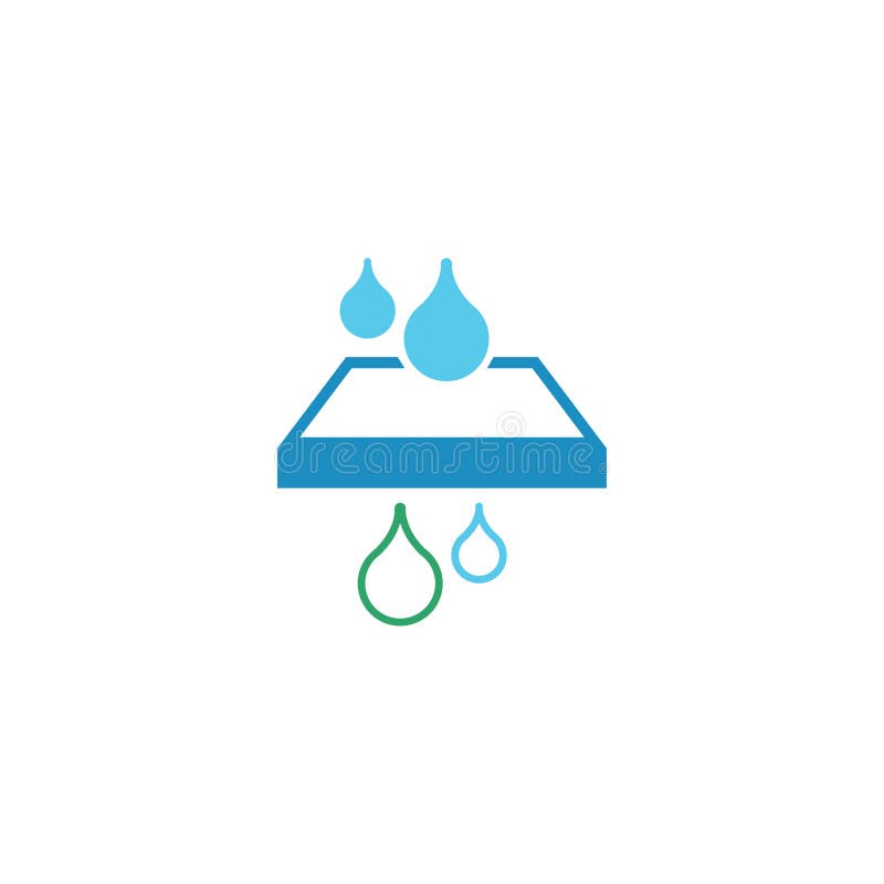 Filter Water Vector Icon Logo Design Stock Vector Illustration of