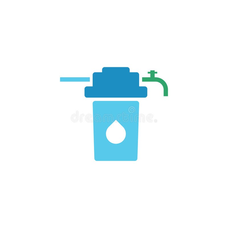 Filter Water Vector Icon Logo Design Stock Vector Illustration of