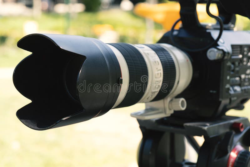 Fin superbe de caméra vidéo professionnelle image libre de droits Fin superbe de caméra vidéo professionnelle image libre de droits