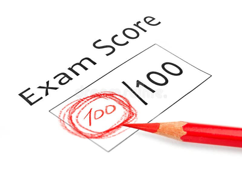 Final Exam Marked With 100 Stock Photography Image