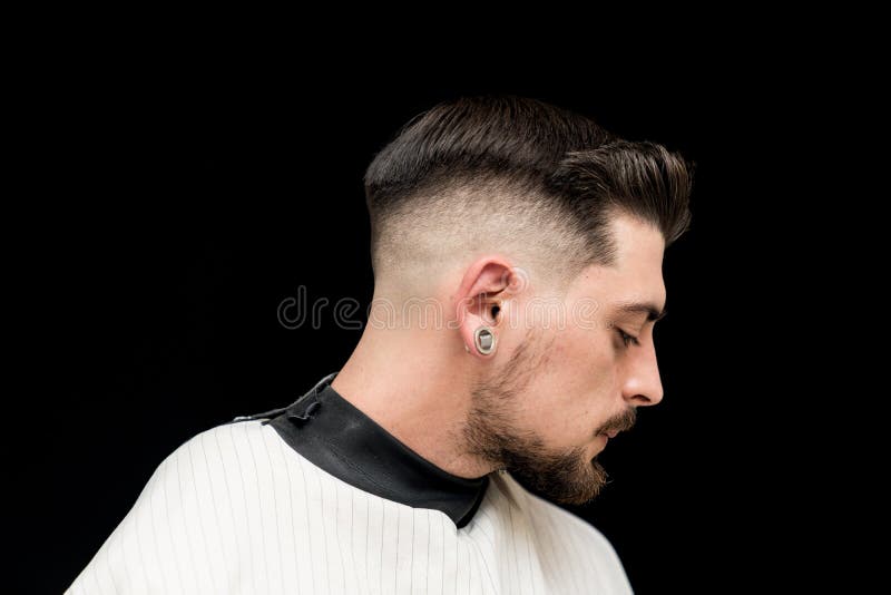 Final Haircut. Men`s Hair and Beard Care. Stock Image - Image of care,  design: 163293975