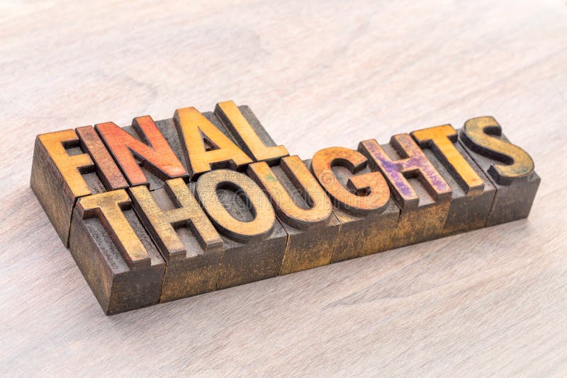 Final thoughts word abstract typography