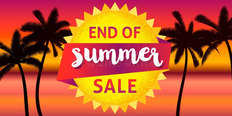 Finales de la bandera de la venta del verano ilustración del vector Finales de la bandera de la venta del verano ilustración del vector