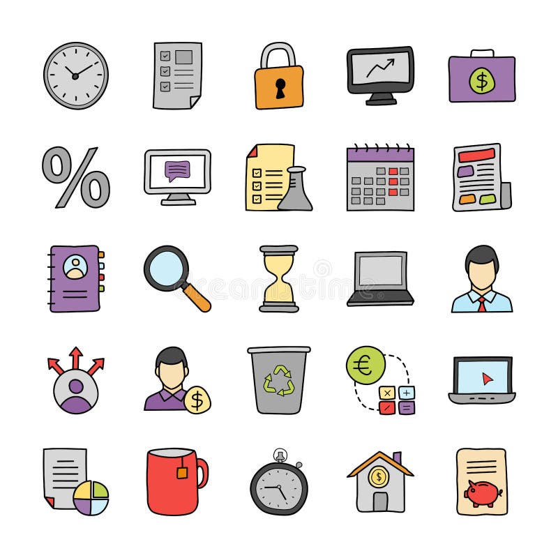 Finance And Banking Icons Set royalty free illustration Finance And Banking Icons Set royalty free illustration