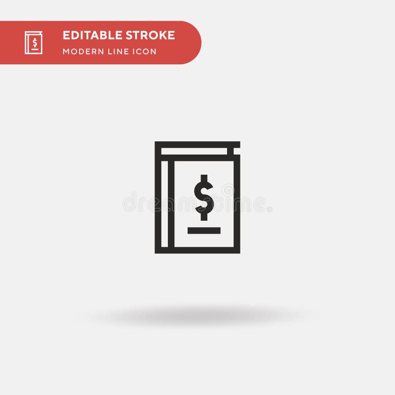 Finance Book Simple vector icon. Illustration symbol design template for web mobile UI element. Perfect color modern pictogram on royalty free illustration