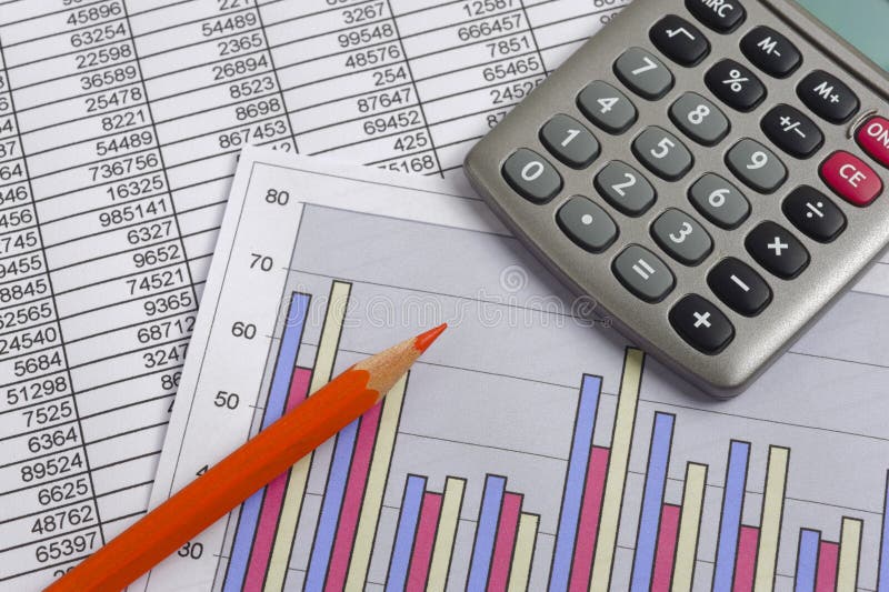 Finance business calculation stock photography