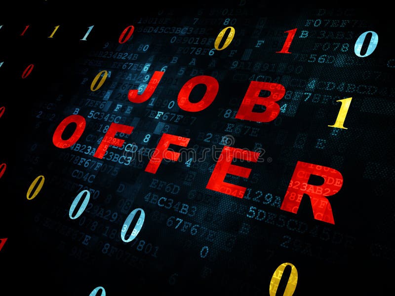 Finance concept: Job Offer on Digital background royalty free illustration Finance concept: Job Offer on Digital background royalty free illustration