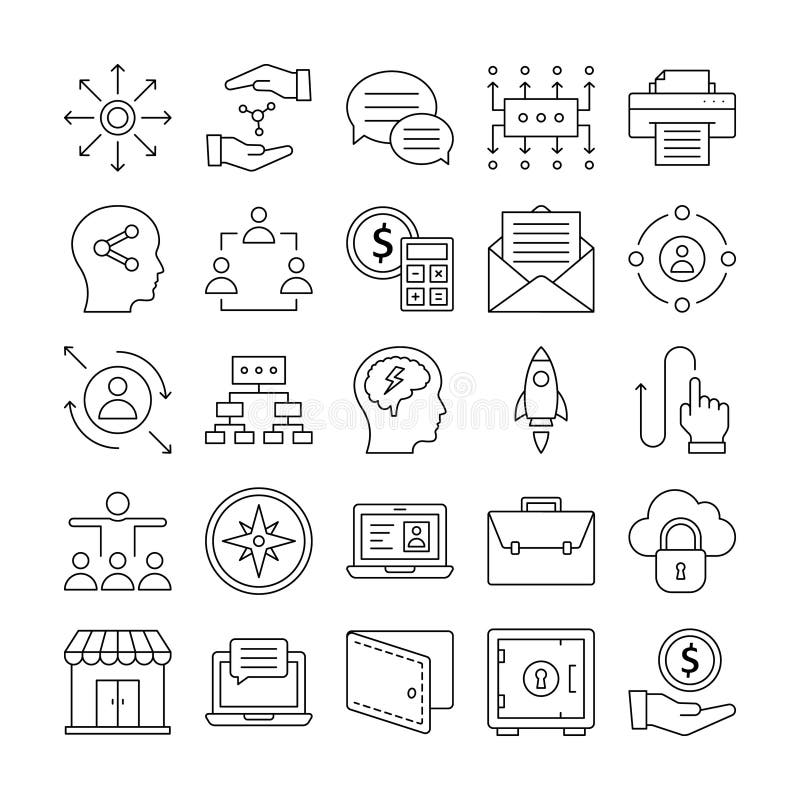 Finance and Economy Isolated Vector icons set every single icon can be easily modify or edit vector illustration