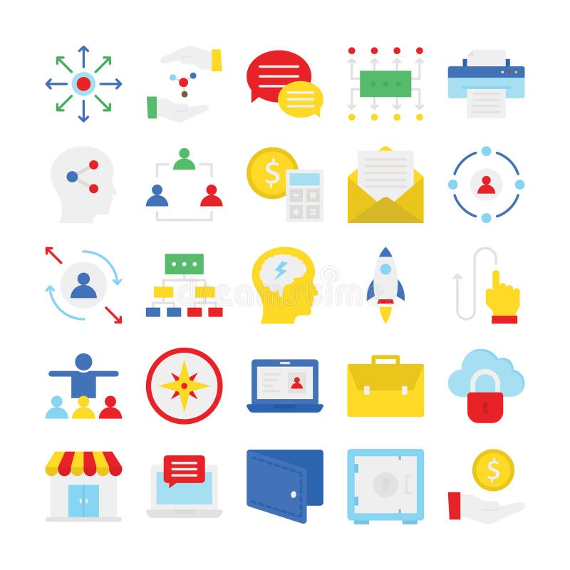 Finance and Economy Isolated Vector icons set every single icon can be easily modify or edit stock illustration