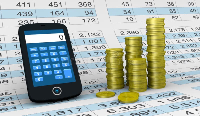 Financial analysis and statistic stock illustration