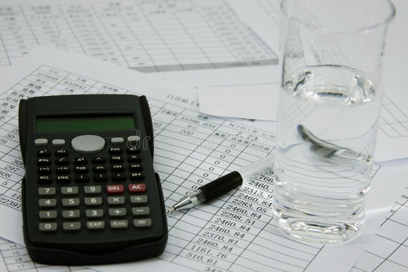 Financial calculator stock photo. Image of figure, business 48063050
