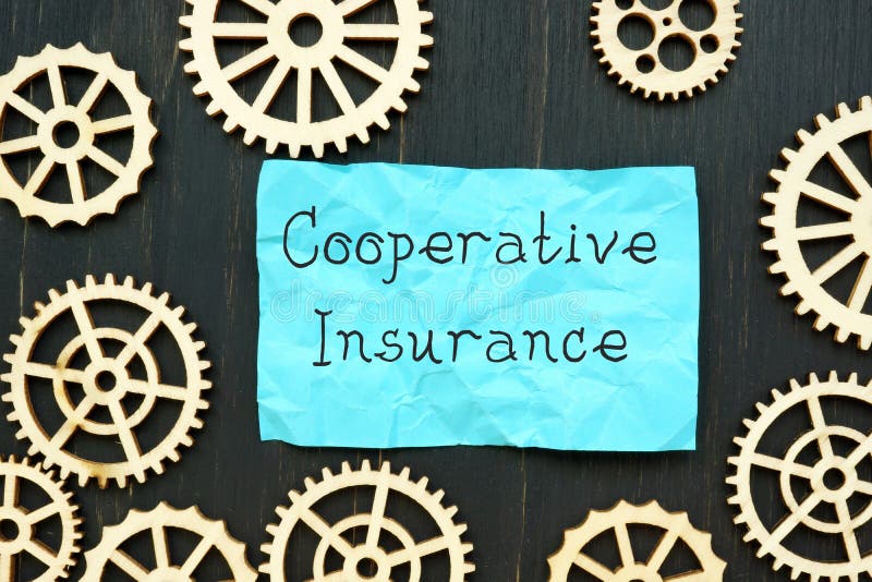 Financial Concept about Cooperative Insurance with Sign on the Sheet Stock Photo Image of