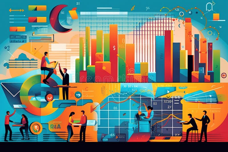 Financial consulting and Accounting - Generative AI stock illustration