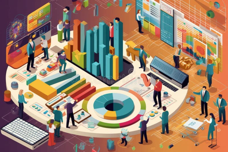 Financial consulting and Accounting - Generative AI royalty free illustration