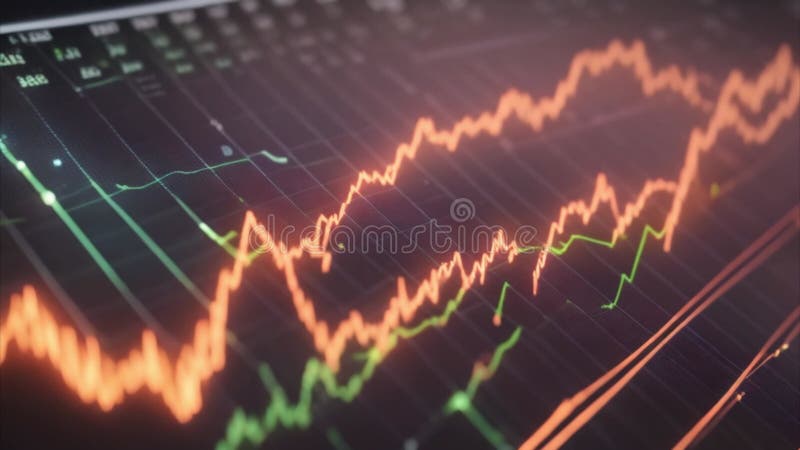 Financial Data Analysis and Chart Visualizations stock illustration