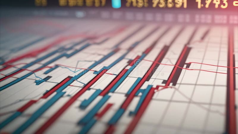 Financial Data Analysis: Stock Market Graphs and Charts royalty free illustration