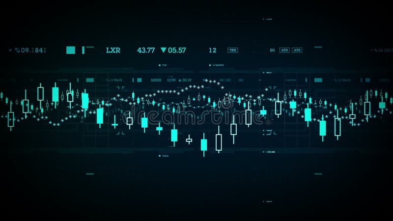 Financial Data Dolly Blue royalty free illustration