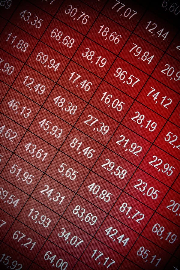 Financial Data Stock Exchange Loss Stock Photo Image of failure