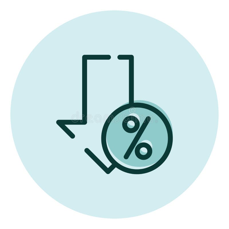 Financial decrease, illustration, vector on a white background. Decrease vector illustration vectors