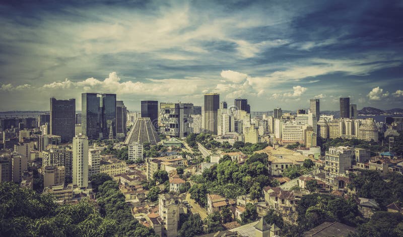 Financial district of Rio de Janeiro stock photography