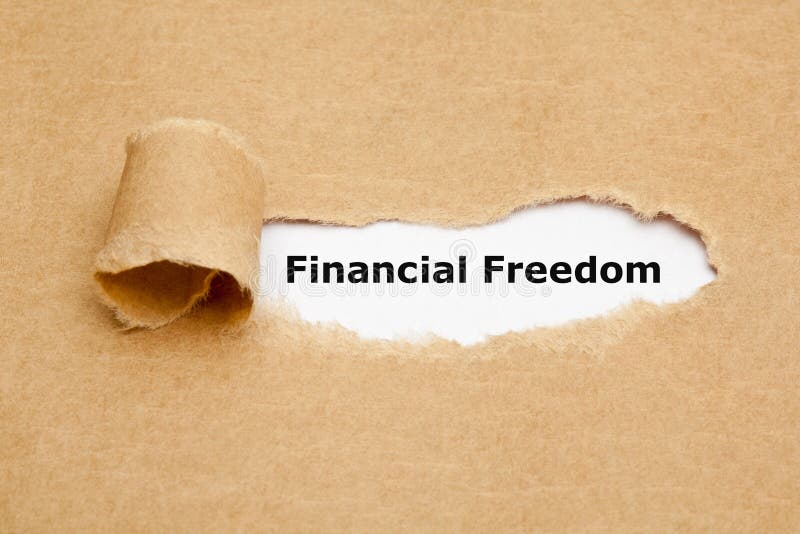 Financial Freedom Torn Paper Concept