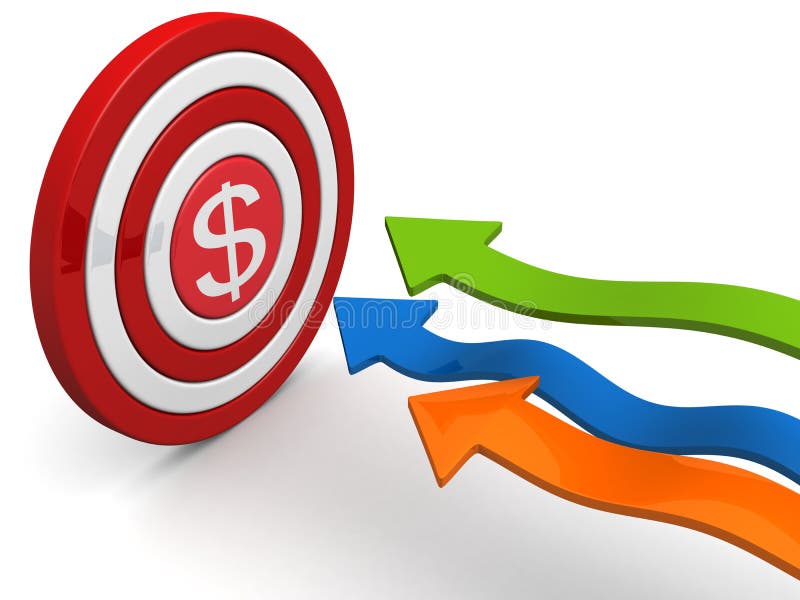 Financial Goal and Target Concept Stock Illustration Illustration of