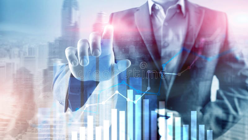 Financial Growth Graph.Sales Increase, Marketing Strategy Concept ...