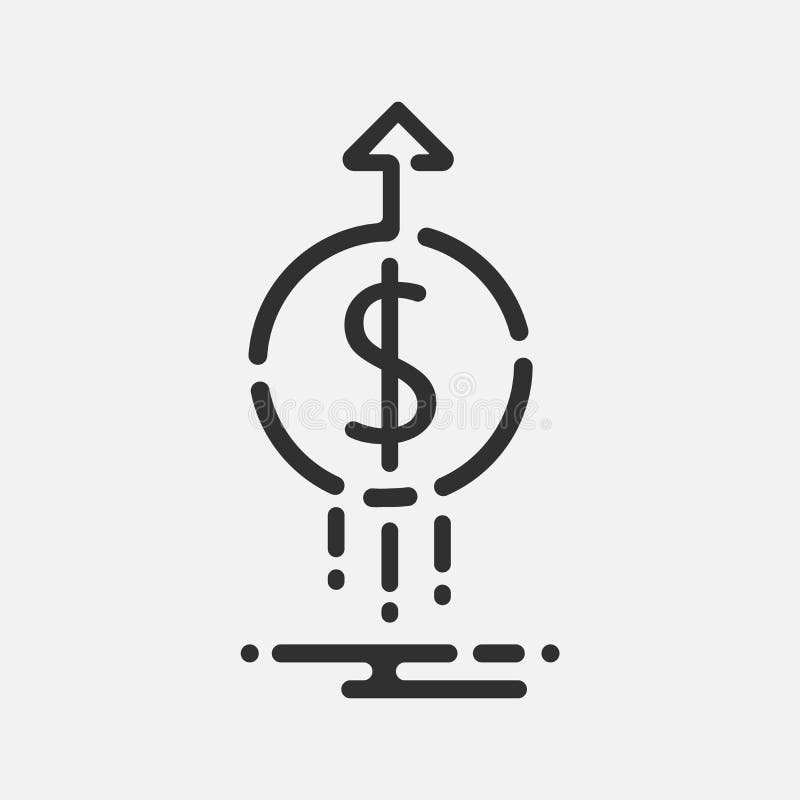 Financial Growth Icon Isolated on White Background. Vector Illustration ...