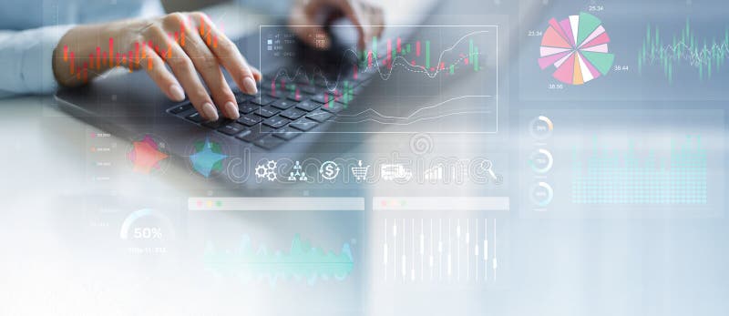 Financial Market Data Analysis and Trading Visualization stock photography