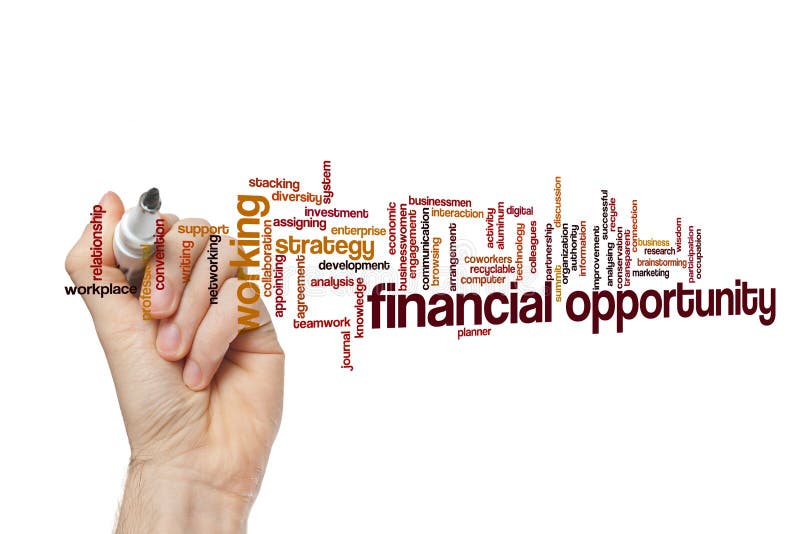 Financial Opportunity Word Cloud Concept Stock Illustration Illustration of networking