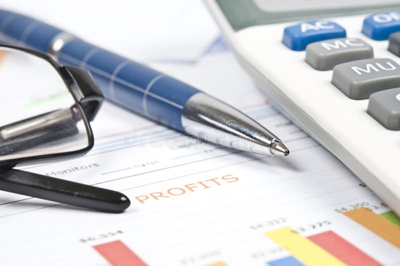 Financial paper royalty free stock photo